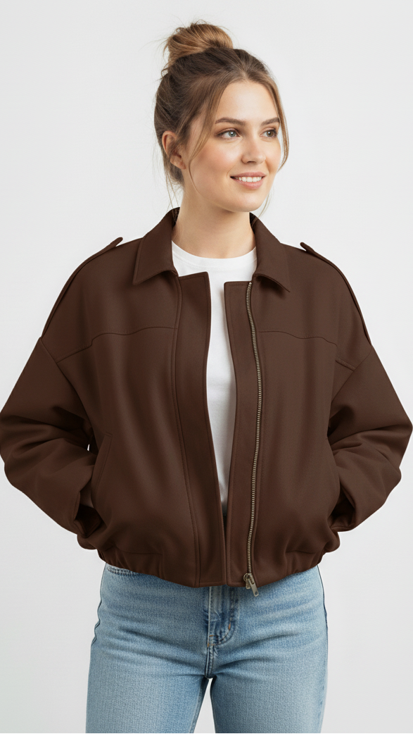 Cropped Military Windbreaker
