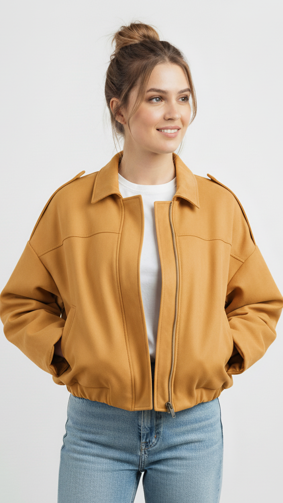 Cropped Military Windbreaker