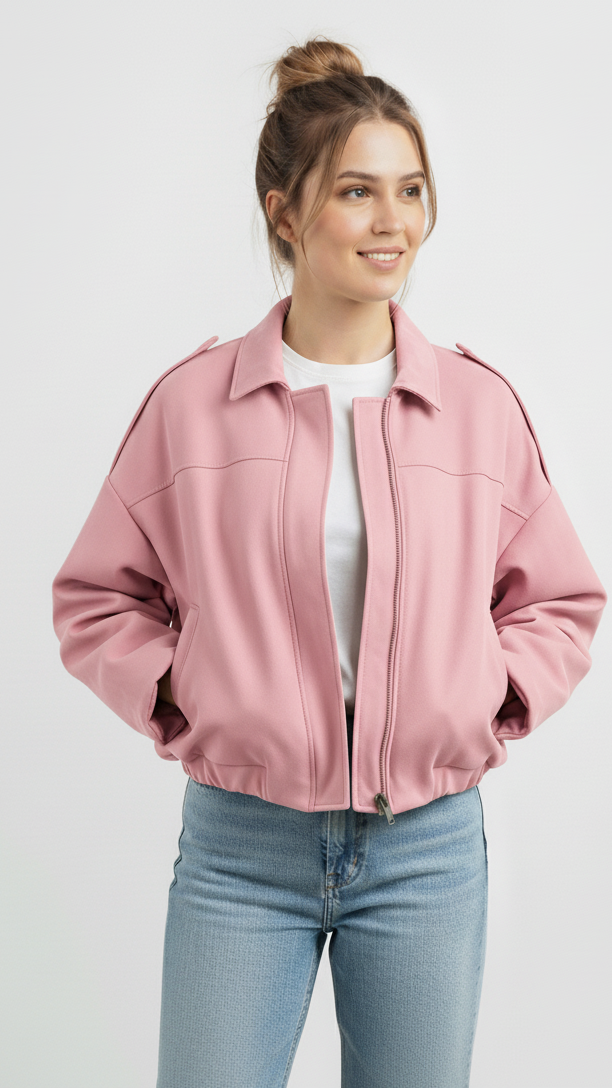 Cropped Military Windbreaker