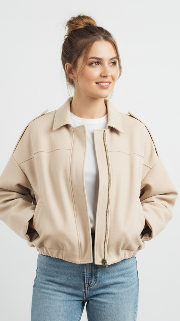 Cropped Military Windbreaker