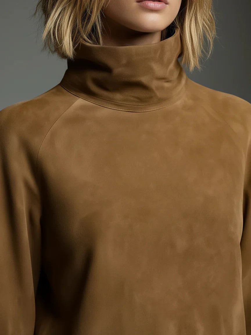 Notting Hill Suede Turtleneck